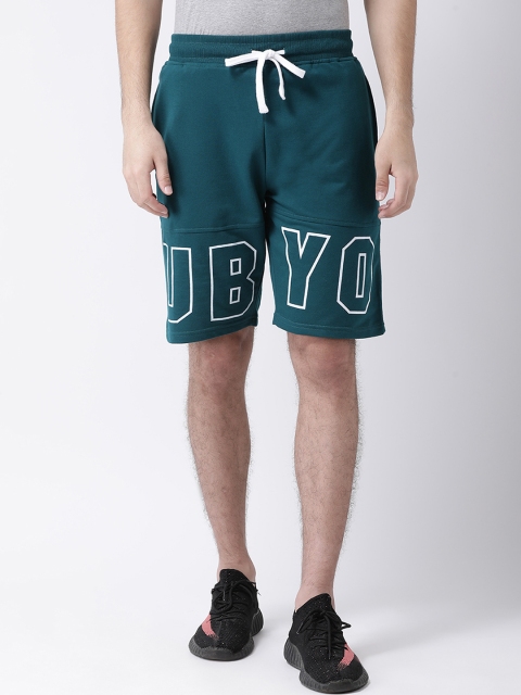 

Club York Men Teal Blue Printed Regular Shorts