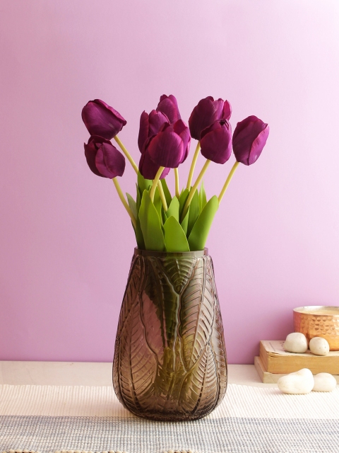 

Aapno Rajasthan Set of 9 Purple & Green Artificial Tulip Sticks