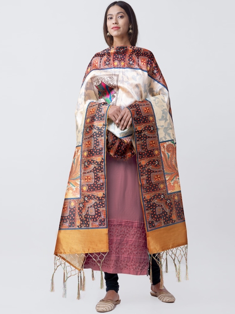 

Unnati Silks Multicoloured Printed Sustainable Dupatta, Multi