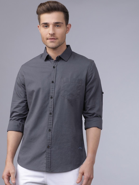 

Ecko Unltd Men Grey Regular Fit Solid Casual Shirt