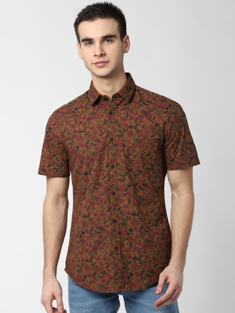 

Peter England Casuals Men Brown Slim Fit Printed Casual Shirt
