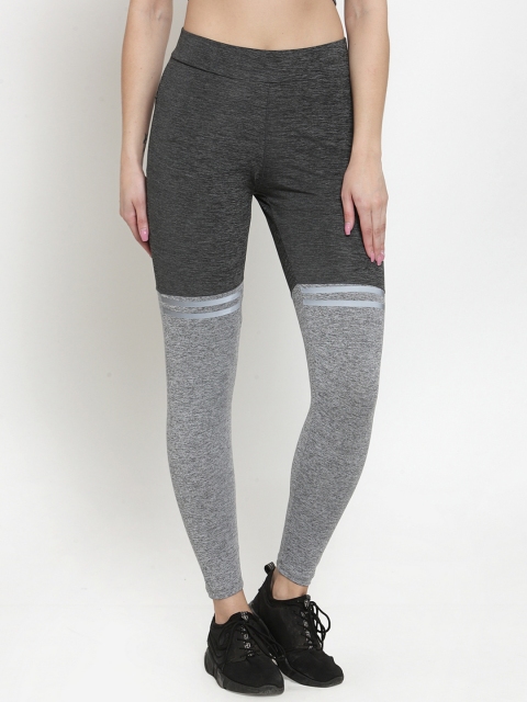 

BUKKUM Women Grey Colourblocked Tights