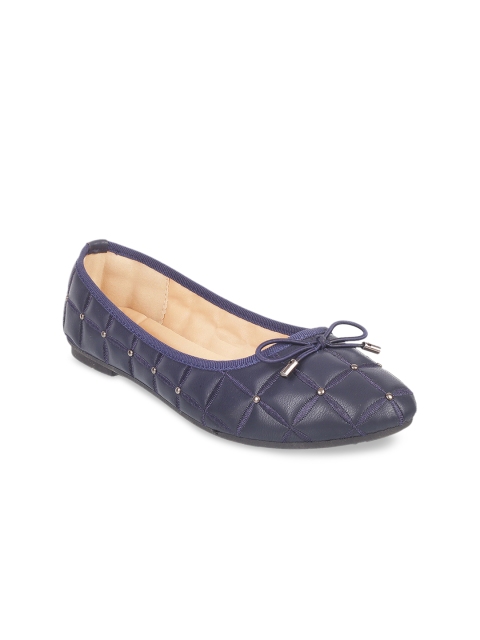 

Metro Women Navy Blue Solid Ballerinas