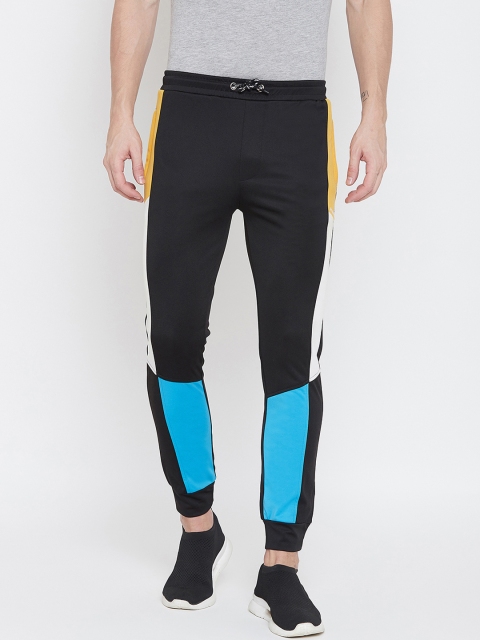 

armure Men Black & Blue Colourblocked Slim-Fit Joggers
