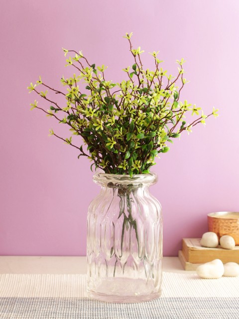 

Aapno Rajasthan Set Of 2 Yellow & Green Artificial Unique Flower Stems