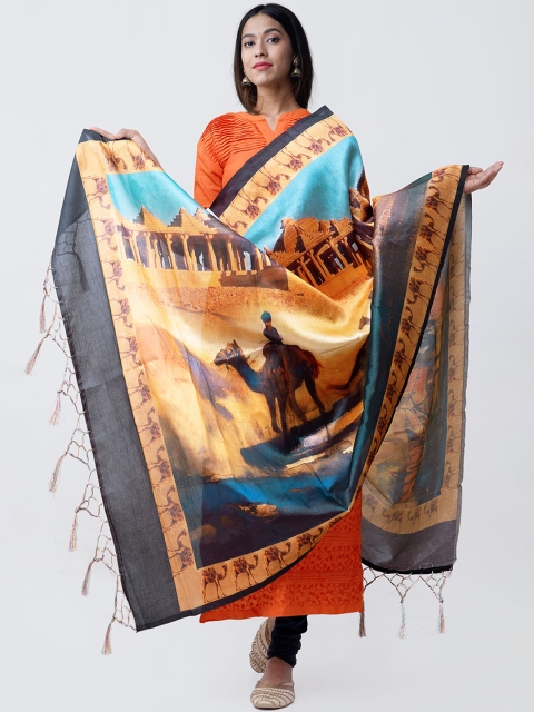 

Unnati Silks Multicoloured Printed Sustainable Dupatta, Multi