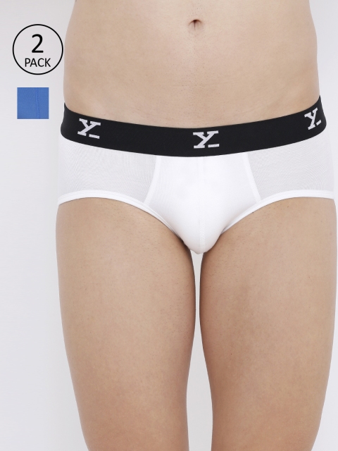 

XYXX Men IntelliSoft Antimicrobial Micro Modal Pack of 2 Linea Briefs XYBRF2PCKN45, White