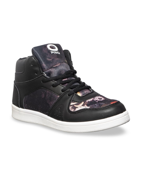 

Khadims Women Black Printed Mid-Top Sneakers