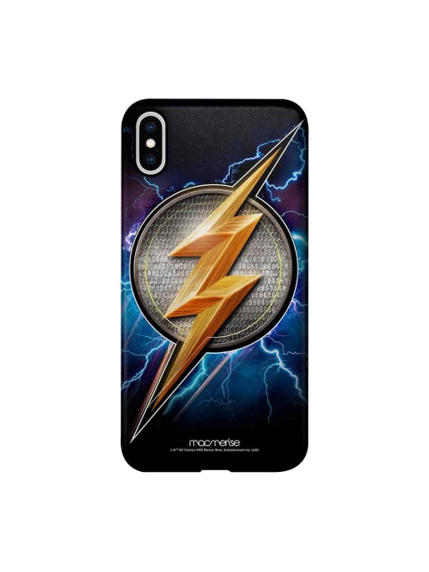 

macmerise Black & Blue Flash Storm Anti Slip Back iPhone Xs Max Case
