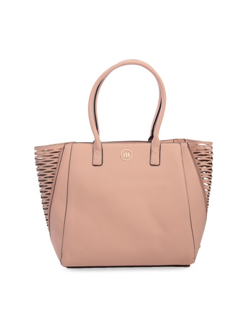 

AND Pink Textured Handheld Bag