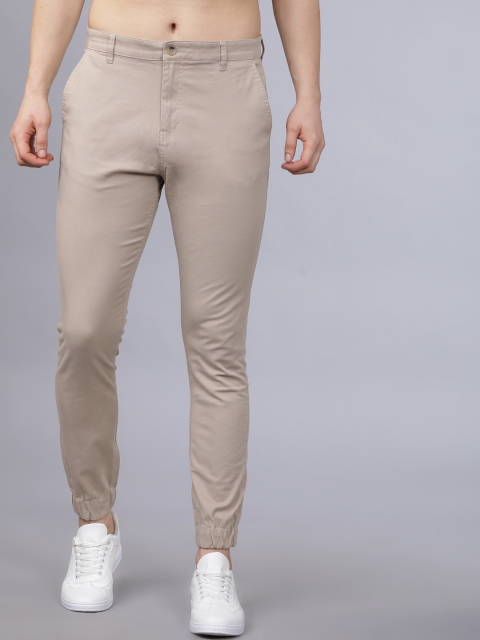 

Horsefly Men Beige Slim Fit Solid Joggers