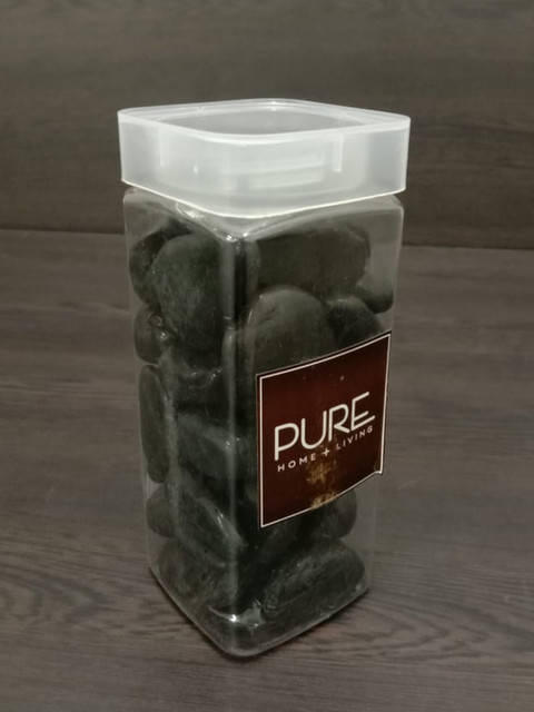 

Pure Home and Living Set of 2 Black & Transparent Rock Pearlised Pet Bottle