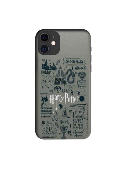 

macmerise Grey & Green Harry Potter Infographic iPhone 11 Case