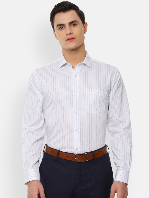 

Van Heusen Men White Regular Fit Striped Formal Shirt