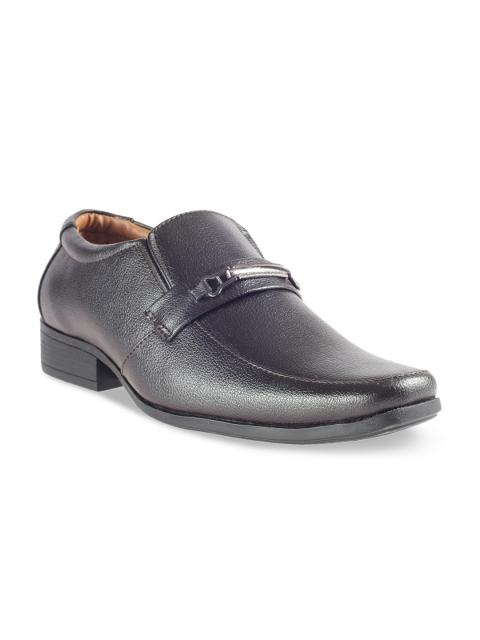 

Khadims Men Brown Solid Semi-Formal Slip-Ons