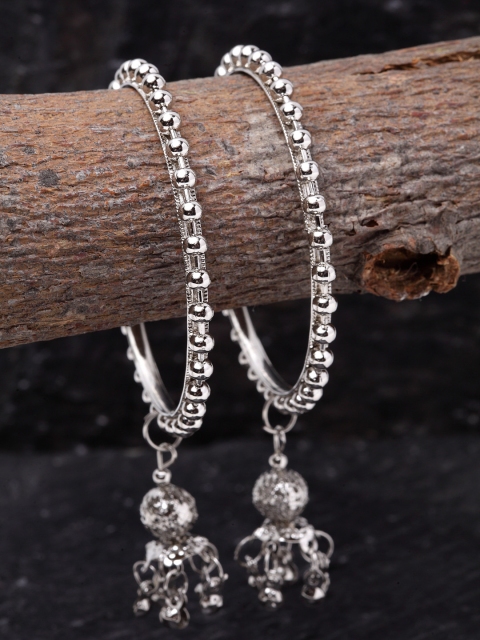 

Stoln Set of 2 Silver-Plated Dangler Bangles