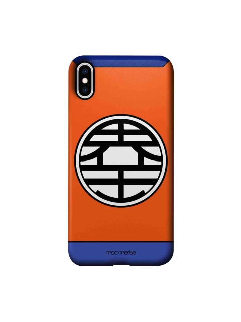 macmerise Orange & Navy Blue King Kai Crest iPhone XS Max Mobile Case
