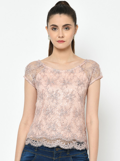 

Latin Quarters Women Pink Embellished Top