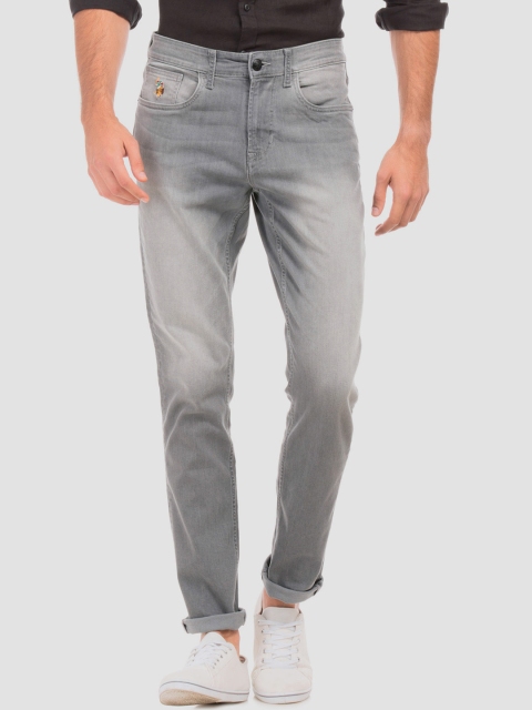 

U.S. Polo Assn. Denim Co. Men Grey Slim Fit Mid-Rise Clean Look Stretchable Jeans