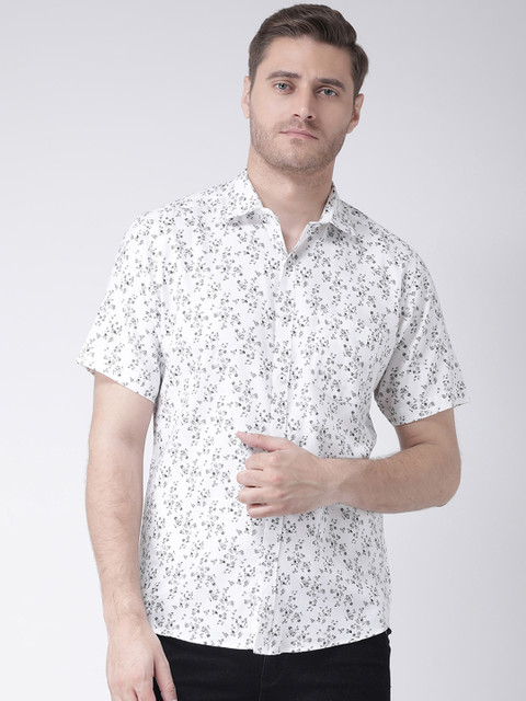 

Zeal Men White & Black Regular Fit Printed Casual Shirt