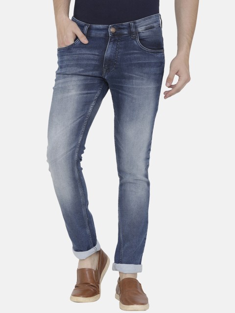 

VUDU Men Blue Tapered Fit Mid-Rise Clean Look Stretchable Jeans