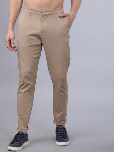 

Horsefly Men Khaki Tapered Fit Solid Regular Trousers