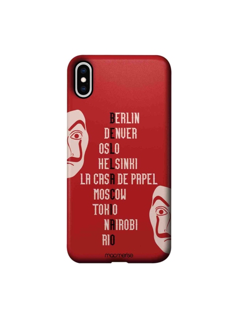 

macmerise Red & Beige The Heist Squad iPhone XS Max Mobile Case