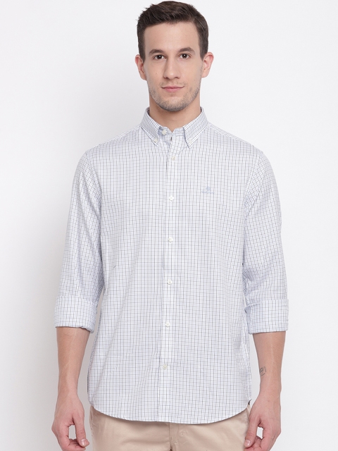 

GANT Men Blue & White Regular Fit Checked Casual Shirt