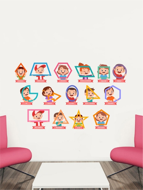 

rawpockets Multicoloured PVC Vinyl Wall Sticker, Multi