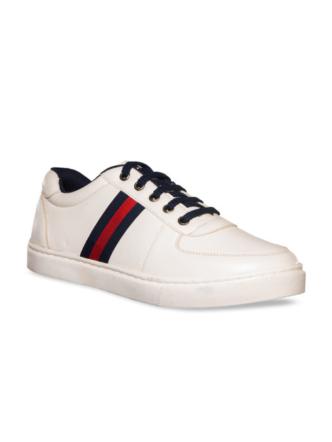 

Khadims Men White & Black Sneakers