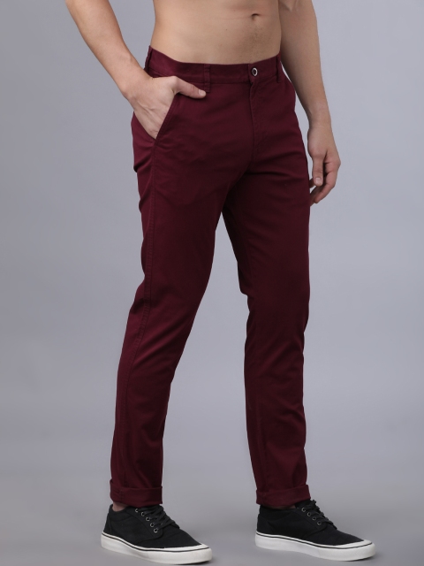 

Horsefly Men Maroon Slim Fit Solid Chinos