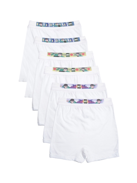 

Red Rose Boys Pack Of 6 Assorted Trunks JRNO40WH-WHITE-20