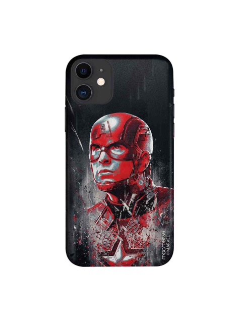 

macmerise Black & Red Charcoal Art Captain America iPhone 11 Mobile Case