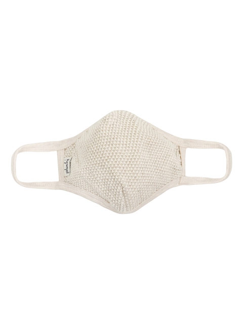

Pluchi Women Beige Woven Design 2-Ply Reusable Cloth Mask