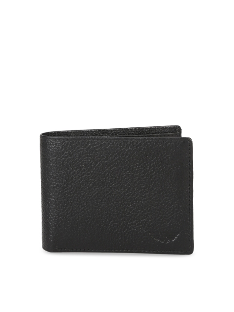 

Red Tape Men Black Solid Two Fold Leather Wallet