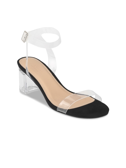 

Truffle Collection Women Transparent Solid Suede Heels