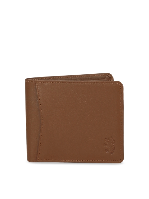 

Red Tape Men Tan Brown Textured Leather Two Fold Wallet