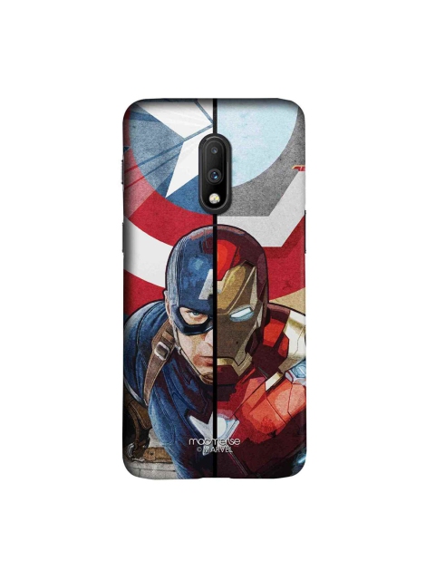 

macmerise Red & Blue Man vs Machine Avengers Sublime Printed OnePlus 7 Case