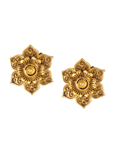 

Adwitiya Collection Gold-Plated Floral Studs