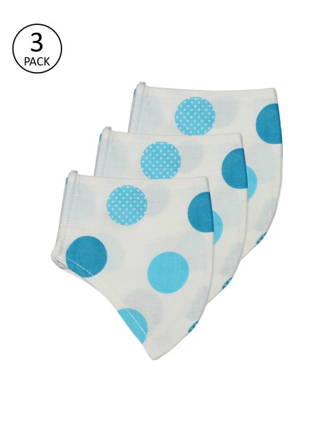 

The Vanca Unisex Pack of 3 White Polka Dot Print 3-Ply Reusable Cloth Masks