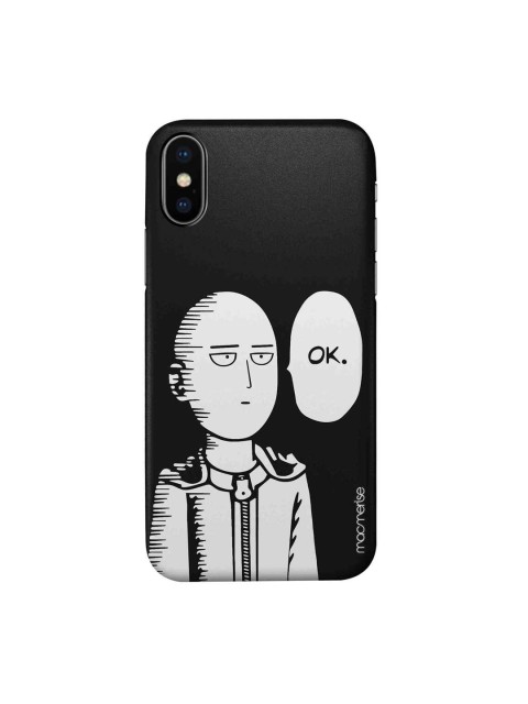 

macmerise Black & White Saitama Not Impressed iPhone XS Mobile Case