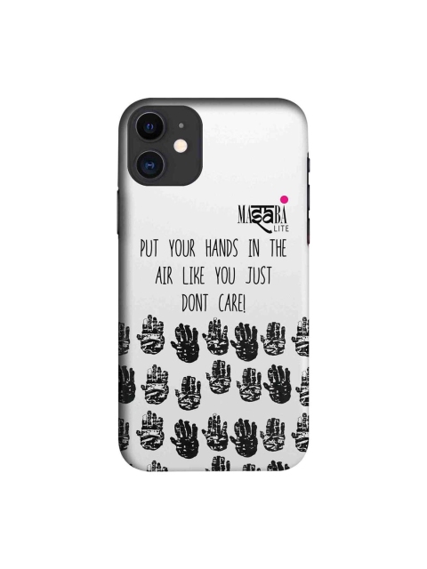 

macmerise White & Black Masaba Hands Up Printed iPhone 11 Case