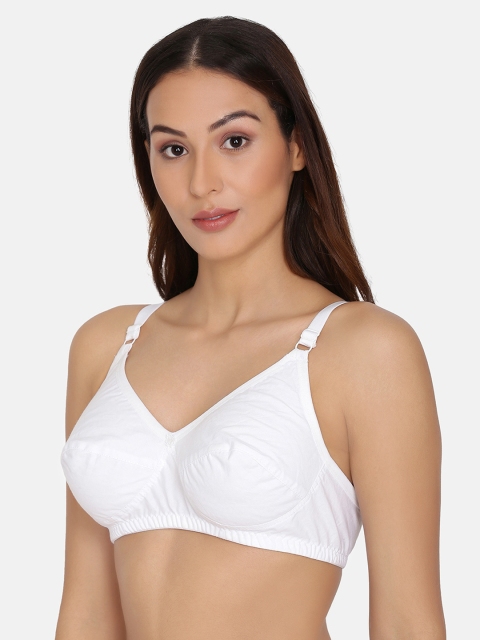 

PRETTYBOLD White Solid Non-Wired Non Padded Everyday Bra PB-21