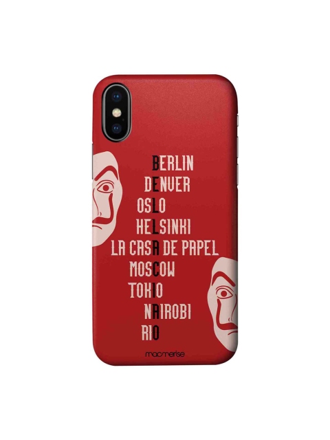 

macmerise Red & Grey The Heist Squad iPhone X Mobile Case
