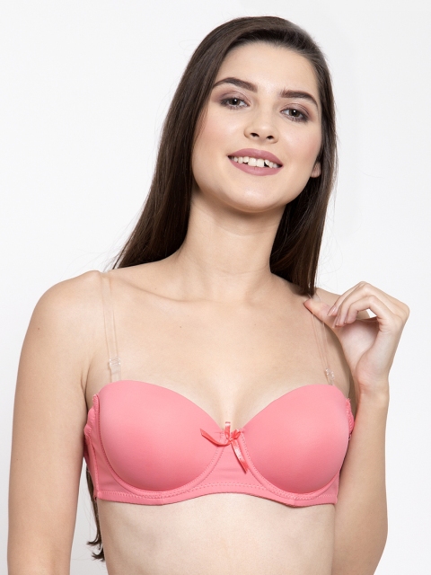

GRACIT Pink Solid Underwired Lightly Padded Push-Up Bra PW990-15-32B