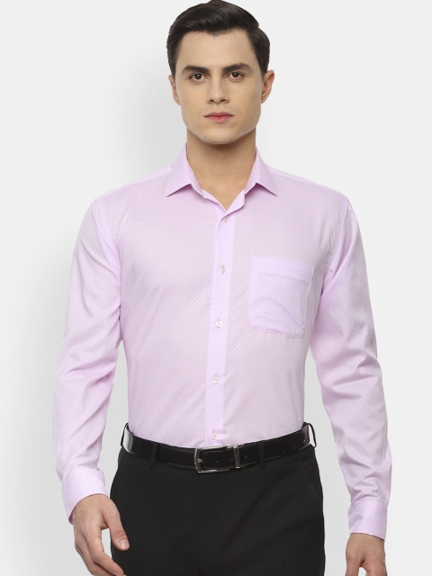 

Van Heusen Men Pink Checked Regular Fit Formal Shirt