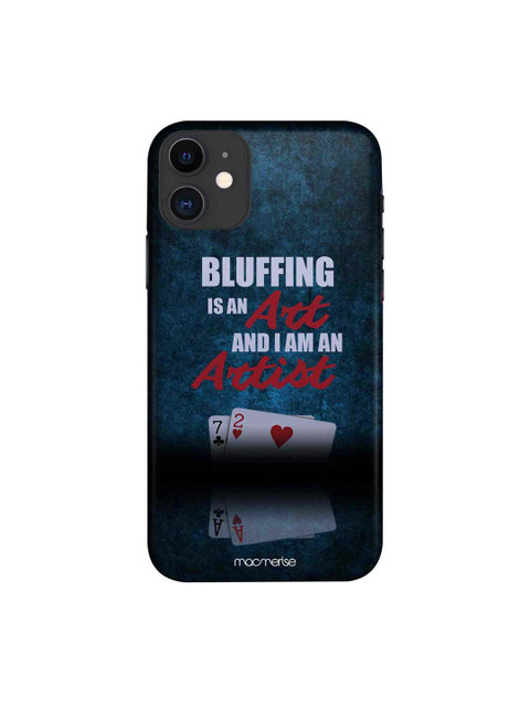 

macmerise Navy Blue & White Art of Bluffing iPhone 11 Mobile Case