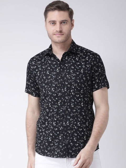 

Zeal Men Black Standard Regular Fit Printed Casual Shirt