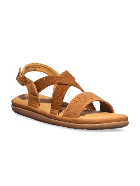 

Khadims Women Tan Brown Solid Open Toe Flats