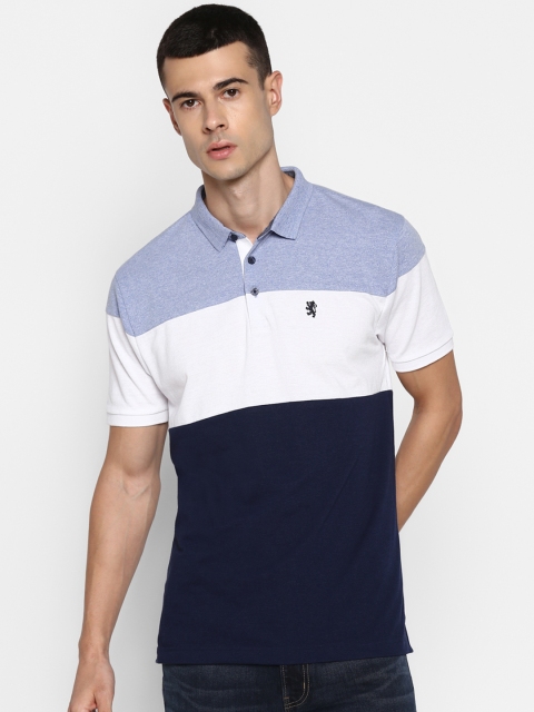 

Red Tape Men Navy Blue Colourblocked Polo Collar T-shirt